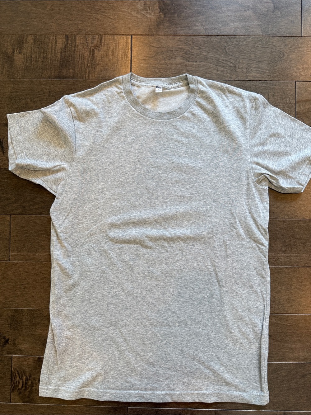 Uniqlo Men's Crew Neck Short Sleeve T-Shirt - Light Gray